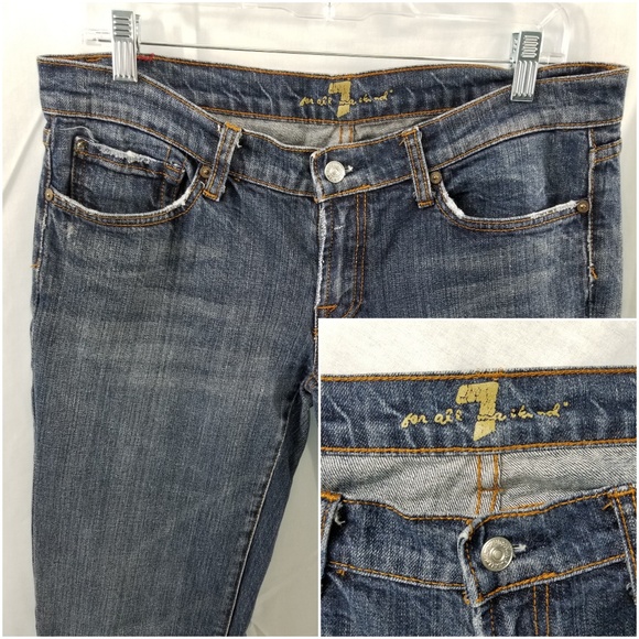 7 For All Mankind Jeans Bootcut Size 31x28 - Picture 2 of 8